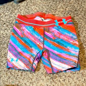 Woman’s tight shorts under armour